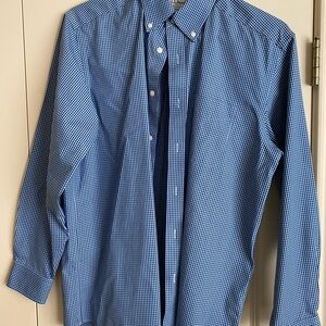 LL Bean Men's Blue Checkered Shirt